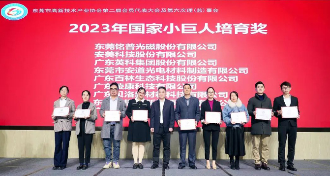 J9直营集团新材荣获 - 国家小巨人培育奖